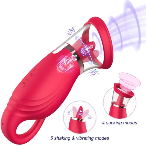Вакуумный стимулятор с язычком — Licking Tongue Suction Vibrator Erospace Sweet Play A18