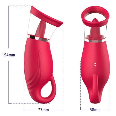Вакуумный стимулятор с язычком — Licking Tongue Suction Vibrator Erospace Sweet Play A18