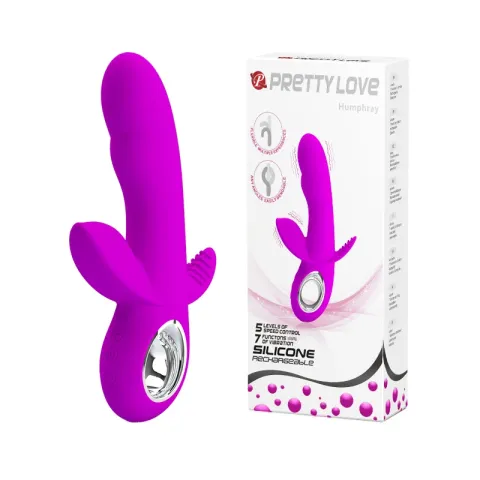 Вибратор для тройной стимуляции — Pretty Love Humphray, розовый