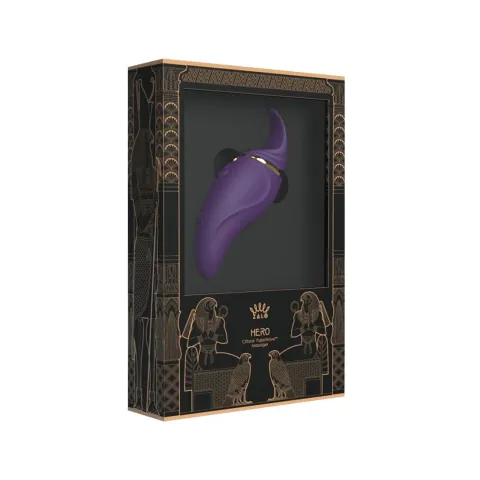 Вибратор 2 в 1 с язычком Zalo — Hero Twilight Purple, кристалл Swarovski