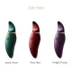 Вібратор 2в1 з язичком Zalo — Hero Wine Red, кристал Swarovski