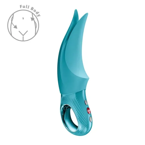 Клиторальный вибратор Fun Factory VOLTA Aquamarine, гибкий двойной наконечник