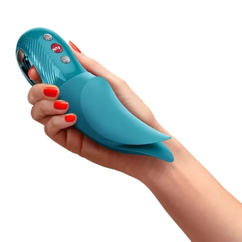 Клиторальный вибратор Fun Factory VOLTA Aquamarine, гибкий двойной наконечник