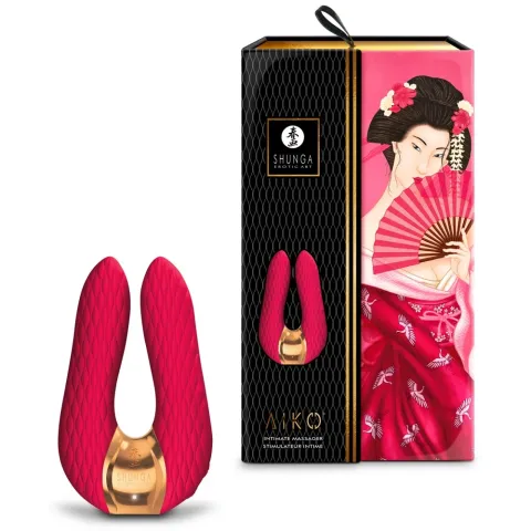 Клиторальный вибратор — Shunga Aiko, малиновый