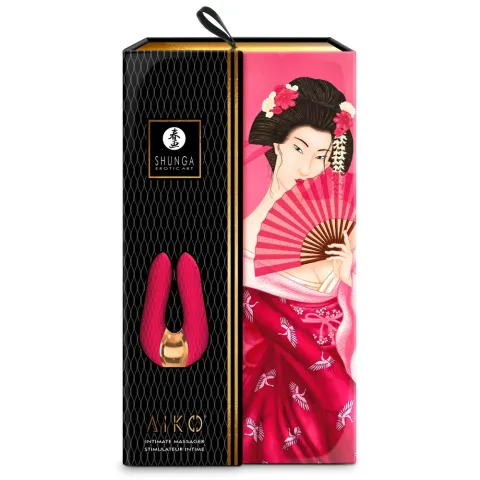 Клиторальный вибратор — Shunga Aiko, малиновый