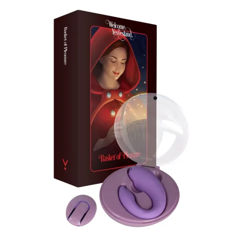 Вибратор для пар FairyGasm PleasureBerry violet, зарядный чехол, пульт ДУ