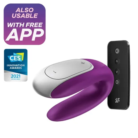 Вібратор для пар - Satisfyer Double Fun Violet (App)
