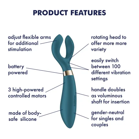Вібратор для пар Satisfyer Endless Fun Battery Series, три мотора, багатофункціональний