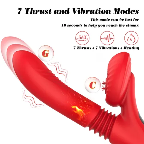 Вібратор для подвійної стимуляціїї Silicone Vibrator 7 Powerful Modes