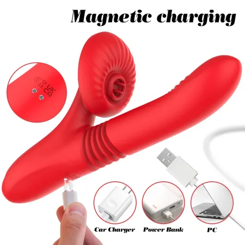 Вібратор для подвійної стимуляціїї Silicone Vibrator 7 Powerful Modes