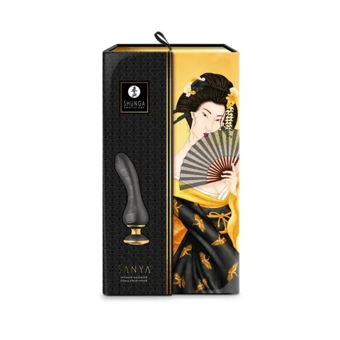 Вибратор для точки G Shunga Sanya Black, гибкий стержень