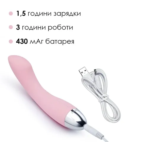 Вибратор для точки G с интеллектуальным режимом Svakom Amy Pale Pink