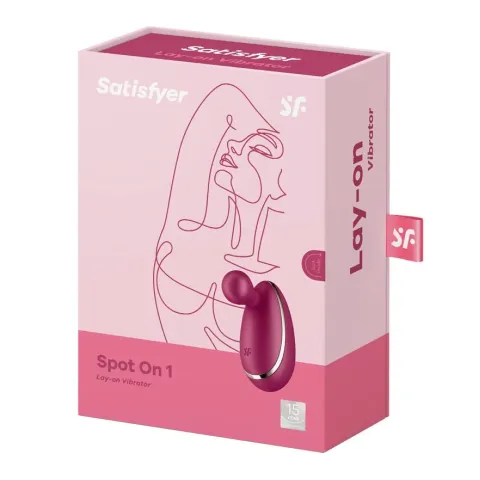 Вібратор для зовнішньої стимуляції Satisfyer Spot On 1 Berry, гнучкий відросток
