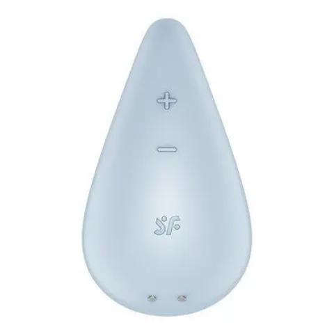 Вібратор для зовнішньої стимуляції Satisfyer Dew Drop Blue, 2 мотори, 12 режимів, м’який корпус