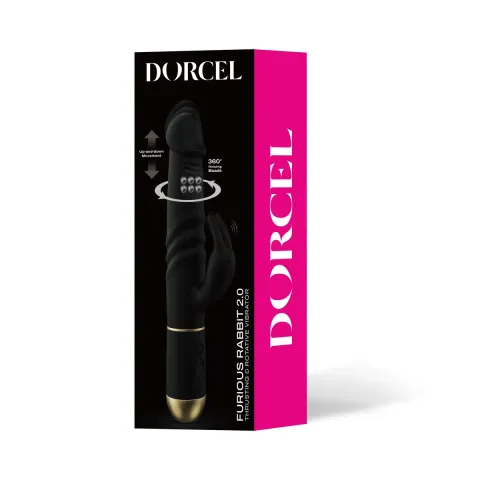 Dorcel Furious Rabbit 2.0 — поршневой вибратор с головой, перезаряжаемый