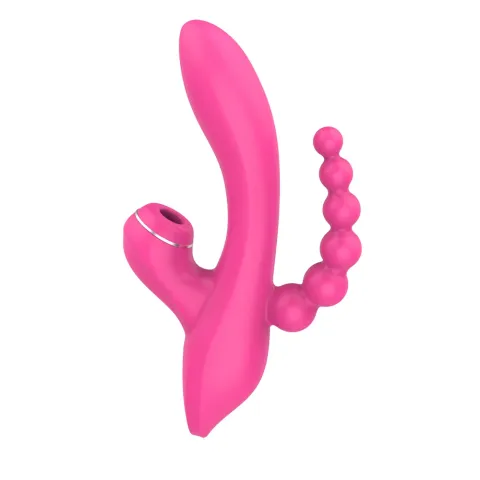 Вібратор - Erospace Sweet Play Sucking Vibrator With Anal Beads A3