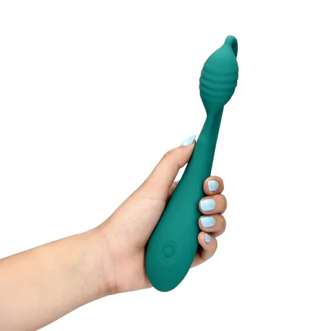 Вибратор для точки G — Loveline G-Spot Vibrator With Bead, зеленый