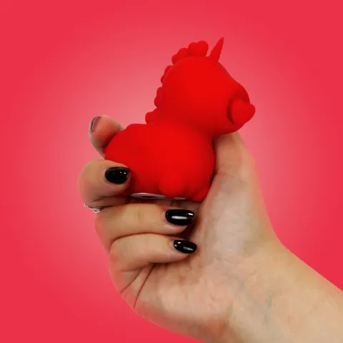 Вибратор-единорог Unihorn – Cupid's Beau, массажный язычок в форме сердечка