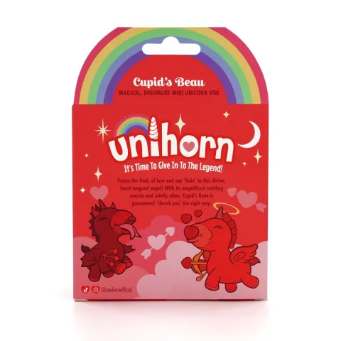 Вибратор-единорог Unihorn – Cupid's Beau, массажный язычок в форме сердечка