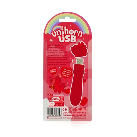 Вибратор-единорог Unihorn USB Bullet – Cupid's Beau, виброшарик, USB-зарядка, 10 режимов