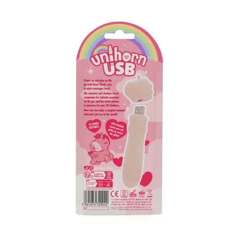 Вибратор-единорог Unihorn USB Bullet – Heart Throb, виброшарик, USB-зарядка, 10 режимов