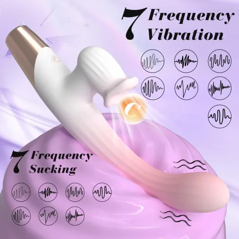 Вібратор-кролик 3 в 1 із функцією нагрівання Dual Action Heating Vibe