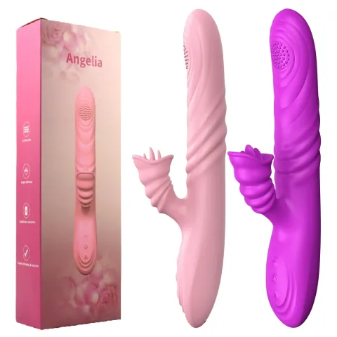 Вибратор «кролик» — Angelia, фиолетовый