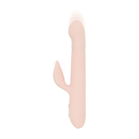 Вибратор-кролик с пульсацией Good Vibes Only – SHAI Thrusting Vibrator Soft Silicone – Pink, 3 мотора
