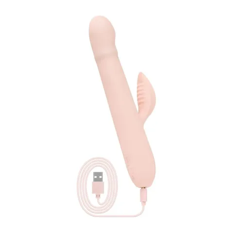 Вибратор-кролик с пульсацией Good Vibes Only – SHAI Thrusting Vibrator Soft Silicone – Pink, 3 мотора