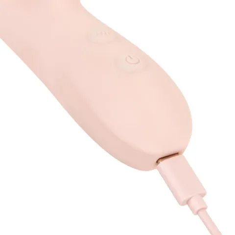 Вибратор-кролик с пульсацией Good Vibes Only – SHAI Thrusting Vibrator Soft Silicone – Pink, 3 мотора