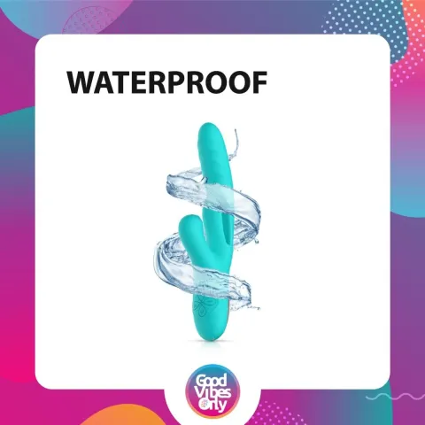 Вибратор-кролик с вагинальным отростком Good Vibes Only — Lisa Thrusting Rabbit Vibrator with G-Spot Stimulator