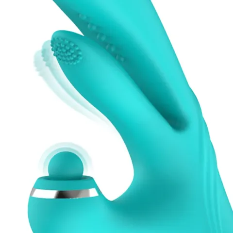 Вибратор-кролик с вагинальным отростком Good Vibes Only — Lisa Thrusting Rabbit Vibrator with G-Spot Stimulator