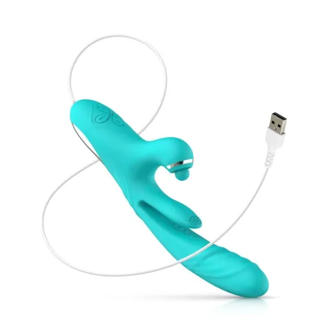 Вибратор-кролик с вагинальным отростком Good Vibes Only — Lisa Thrusting Rabbit Vibrator with G-Spot Stimulator