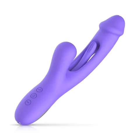 Вибратор-кролик с вагинальным отростком Good Vibes Only — Tess Rabbit Vibrator with G-Spot Stimulator