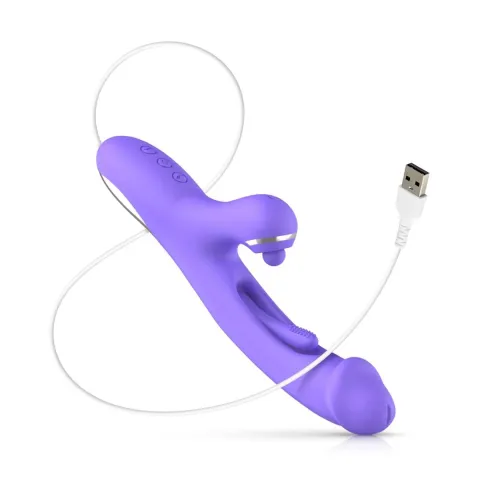 Вибратор-кролик с вагинальным отростком Good Vibes Only — Tess Rabbit Vibrator with G-Spot Stimulator