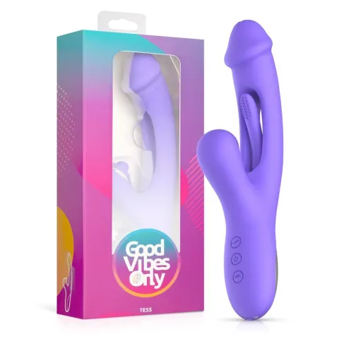 Вибратор-кролик с вагинальным отростком Good Vibes Only — Tess Rabbit Vibrator with G-Spot Stimulator