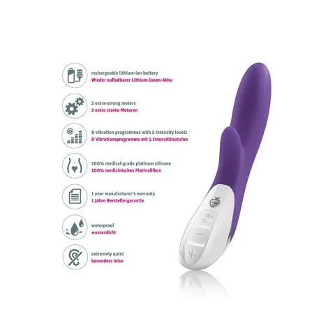 Mystim Danny Divido Purple Rabbit вибратор с глубокой вибрацией, 2 мотора