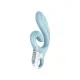 Вібратор-кролик Satisfyer Love Me Blue, гнучкий, відросток з потрійним кінчиком