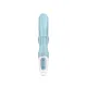 Вібратор-кролик Satisfyer Love Me Blue, гнучкий, відросток з потрійним кінчиком