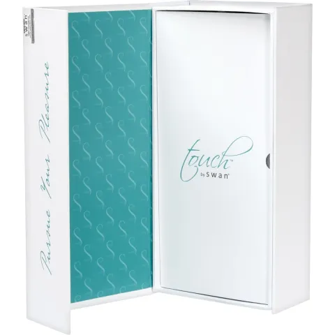 Вибратор-кролик Touch by SWAN — Trio Teal, сенсорное управление, вращение, диаметр 3,8 см