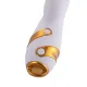 Вібратор-кролик з пульсацією та флогером LOCKINK SEVANDA Whip Vibrating Massage Wand, біло-золотий