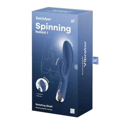 Вибратор-кролик с вращением Satisfyer Spinning Rabbit 1 Blue, 3 мотора