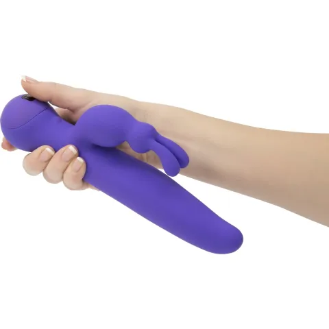 Вибратор-кролик с сенсорным управлением и вращением Touch by SWAN — Duo Purple, глубокая вибрация
