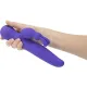 Вибратор-кролик с сенсорным управлением и вращением Touch by SWAN — Duo Purple, глубокая вибрация