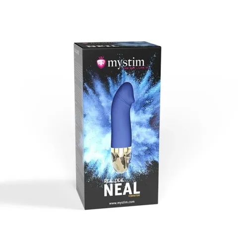 Mystim Real Deal Neil Blue вибратор, мощный мотор, 8 режимов