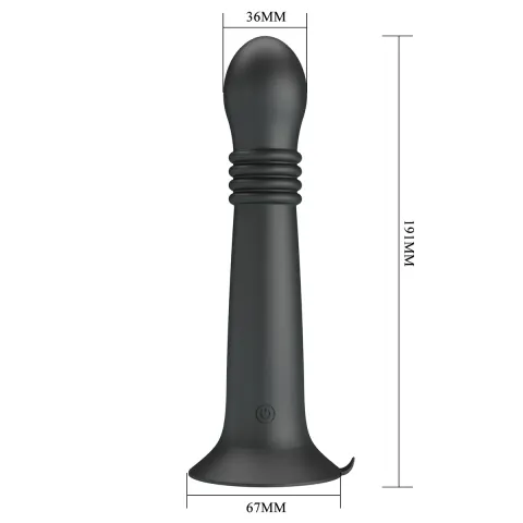 Вібратор на присосці - Pretty Love Stellan Thrusting & Rotating Wand Massager – 23 cm