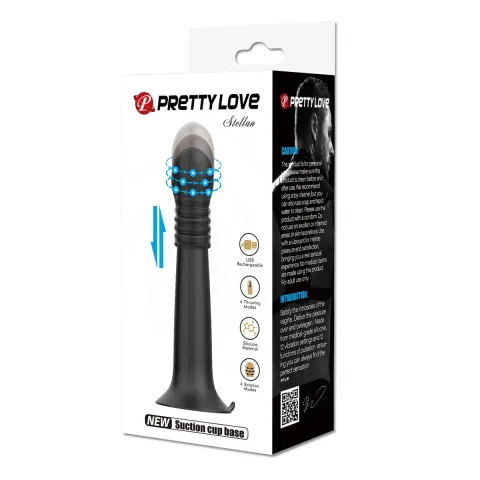 Вібратор на присосці - Pretty Love Stellan Thrusting & Rotating Wand Massager – 23 cm