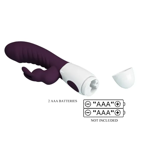 Вібратор - Pretty Love Naughty Bunny Vibrator Dark Purple