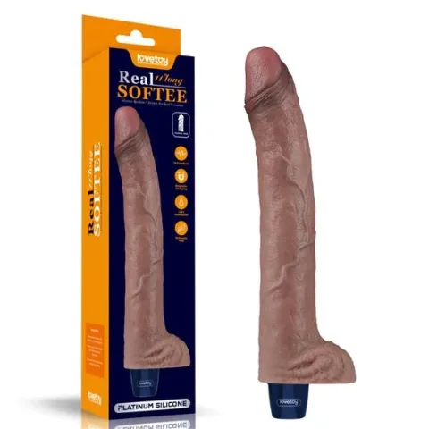 Вібратор - Real Softee Rechargeable Silicone Vibrating Dildo 11