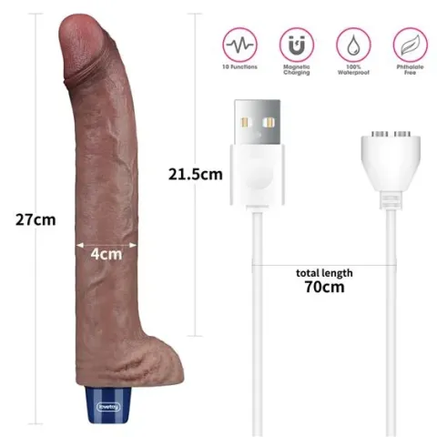 Вібратор - Real Softee Rechargeable Silicone Vibrating Dildo 11